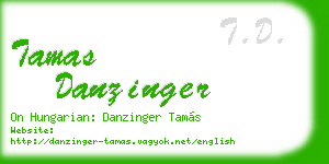 tamas danzinger business card